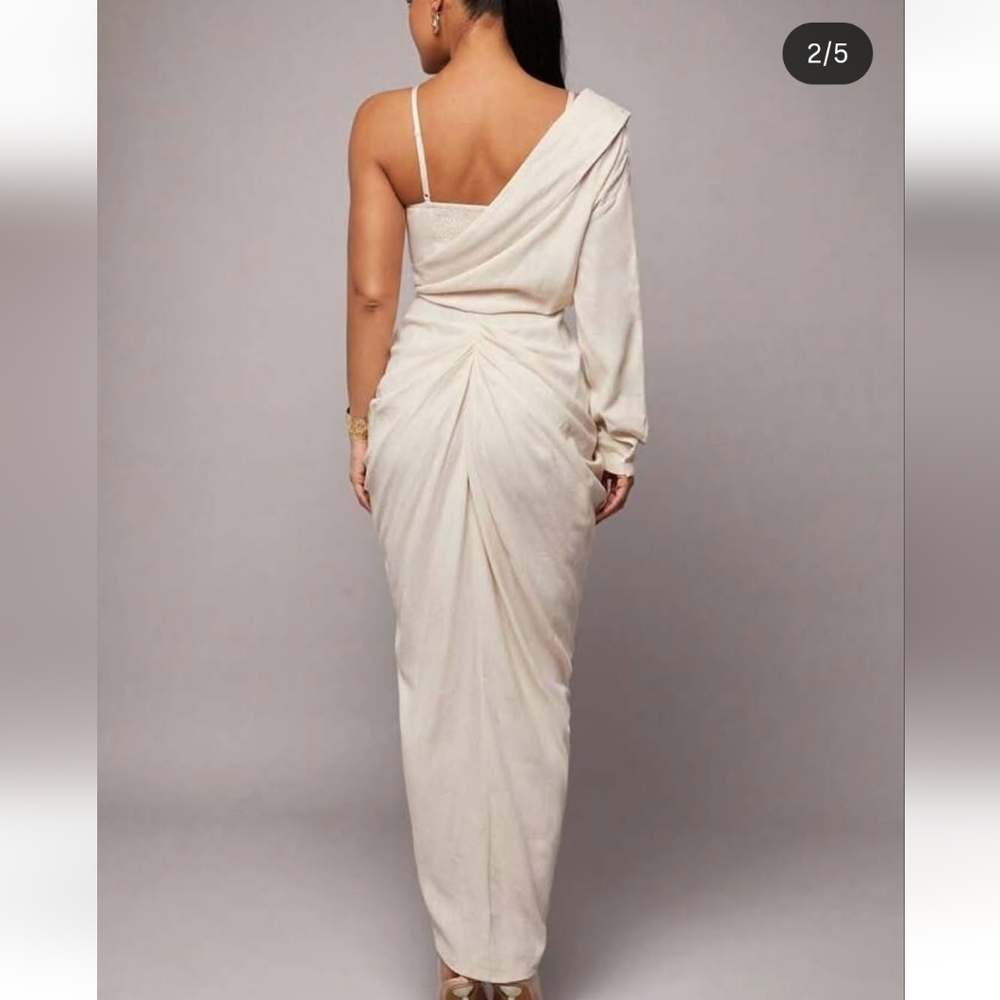 JLUXLABEL Cream Textured Fabric - Picture 4 of 9